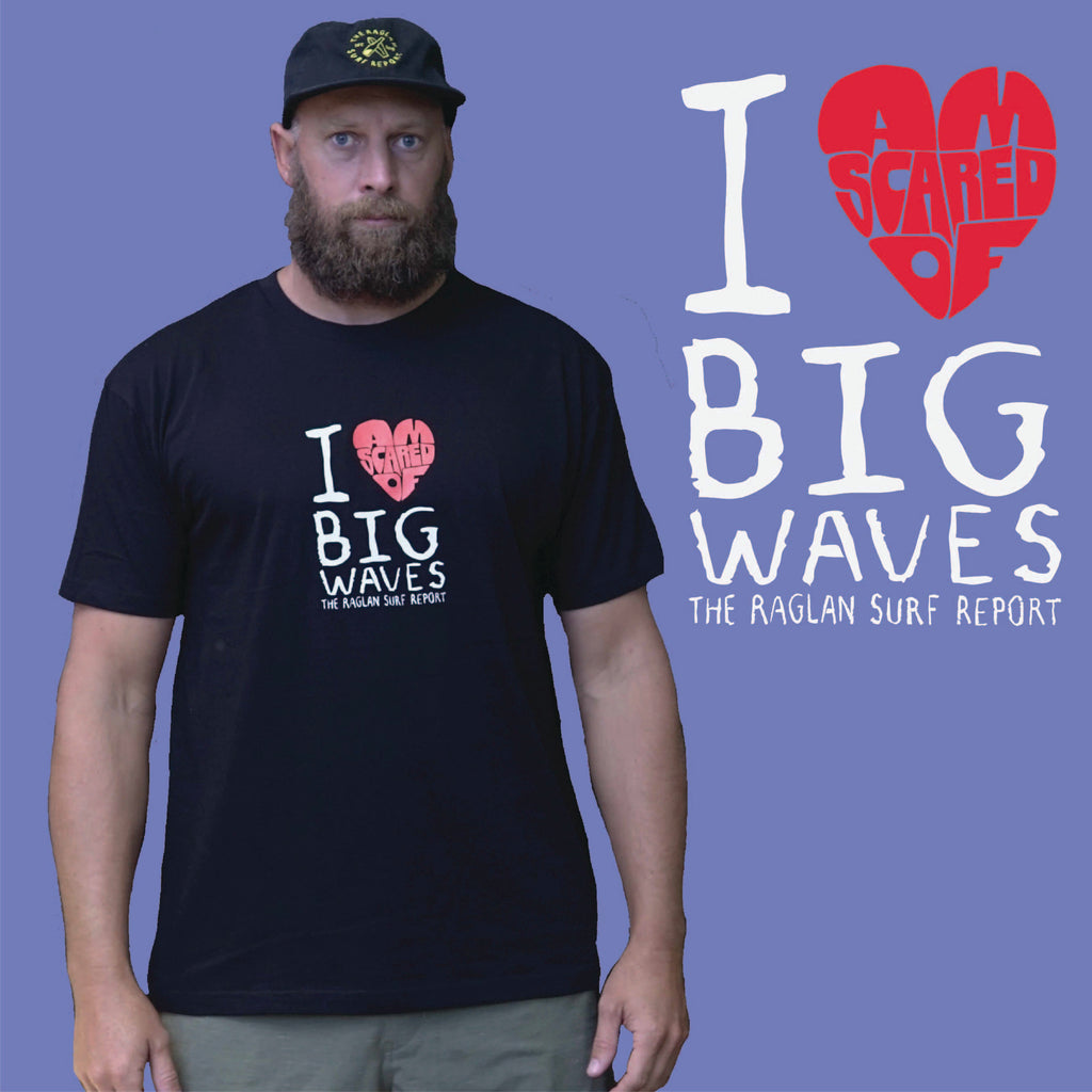 ‘Big Wave Hero’ Tee - Black (free NZ shipping)