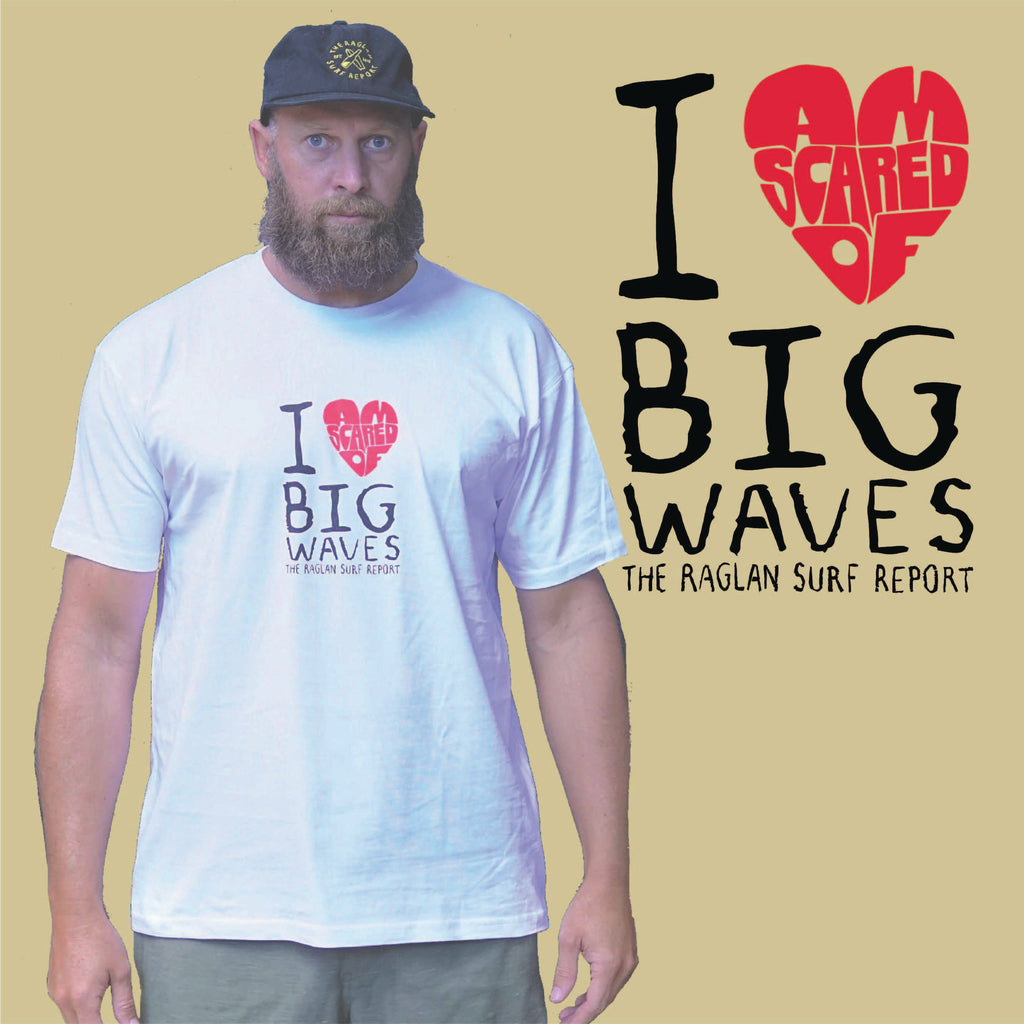 ‘Big Wave Hero’ Tee - White (free NZ shipping)