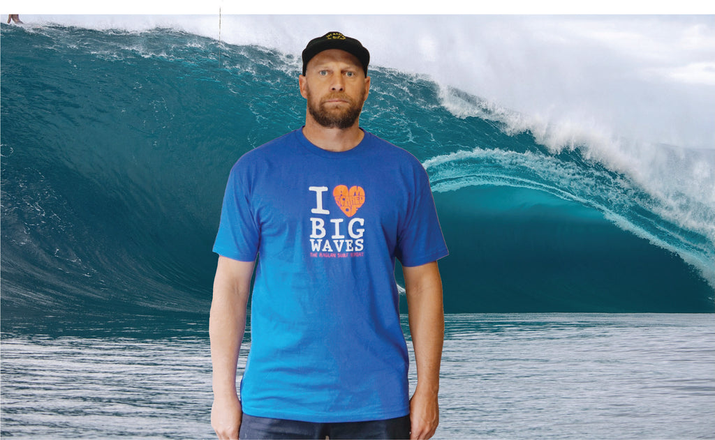 ‘Big Wave Hero’ Tee - Blue (free NZ shipping)